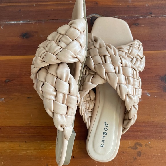 Tan Braided Slides - Picture 2 of 5